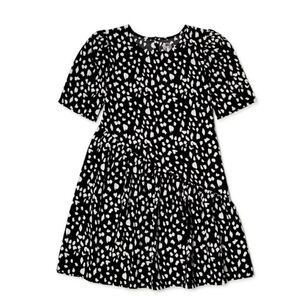 NWT Dalmatian Print Ruffle Girl's Flowy Mini Swing Dress
